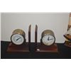 Image 2 : BOOKENDS, CLOCK ON ONE SIDE, THERMOMETER ON OPPOSITE SIDE (2 PCS)