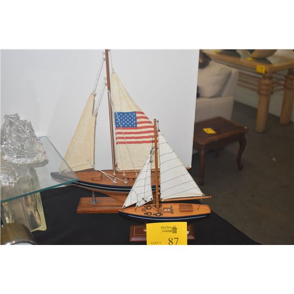 SAILBOAT MODELS (2 PCS)