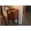 Image 2 : ANTIQUE BOW FRONT SIDE CABINET W/HAND PAINTED NEOCLASSICAL MEDALLION & FLORAL MOTIF