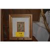 Image 1 : FRAMED ORIGINAL WOODCUT, "THE QUEEN OF THE FISHES"; LUCIEN PISSARRO (12" X 13 1/2") (DOES NOT INCLUD