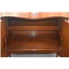 Image 6 : ANTIQUE HAND PAINTED BOW FRONT SIDE BOARD W/2 DOORS & 3 PULLOUT OPEN DRAWERS W/NEOCLASSICAL MOTIFS O