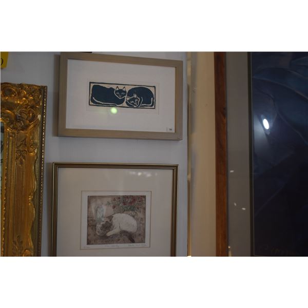 FRAMED CAT PRINTS (2 PCS)
