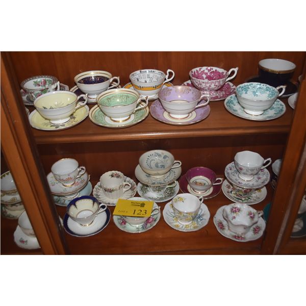 COLLECTION OF TEACUPS & SAUCERS (31 SETS)