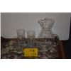 Image 1 : PRINCESS HOUSE ETCHED PITCHER & FLORAL GLASSES (5 PCS)
