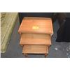 Image 1 : BAMBOO NESTING TABLES (DAMAGE TO 1 CORNER) (3 PCS)