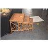 Image 2 : BAMBOO NESTING TABLES (DAMAGE TO 1 CORNER) (3 PCS)