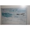 Image 3 : KOA FRAMED LITHOGRAPH, "SWELL RIDERS-OTTER FAMILY" BY THOMAS QUINN 309/950 (38" X 28")