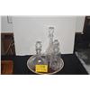 Image 1 : CRYSTAL DECANTERS ON TRAY (4 PCS)
