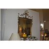 Image 4 : FRAMED NEOCLASSICAL GILTWOOD BEVELED WALL MIRROR W/CENTRAL URN, FLORAL SWAGS & SCROLLWORK (20" X 37"