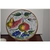 Image 2 : MIXED LOT: BLUE & WHITE PITCHER, DELFT MUG & ITALIAN PLATE W/FRUIT MOTIF (3 PCS) (DOES NOT INCLUDE S