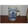 Image 3 : MIXED LOT: BLUE & WHITE PITCHER, DELFT MUG & ITALIAN PLATE W/FRUIT MOTIF (3 PCS) (DOES NOT INCLUDE S