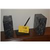 Image 1 : MARBLE BOOKENDS & PEN HOLDER (3 PCS)