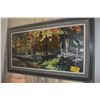 Image 1 : FRAMED OIL PAINTING, STONE WALL & FENCE; SIGNED PETER HAYWARD