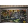 Image 2 : FRAMED OIL PAINTING, STONE WALL & FENCE; SIGNED PETER HAYWARD