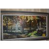 Image 3 : FRAMED OIL PAINTING, STONE WALL & FENCE; SIGNED PETER HAYWARD