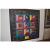 Image 1 : FRAMED "CAT" QUILT (32 1/4" x 33")