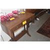 Image 1 : VINTAGE MAHOGANY DROP LEAF CONSOLE TABLE W/1 DRAWER