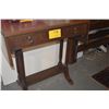 Image 3 : VINTAGE MAHOGANY DROP LEAF CONSOLE TABLE W/1 DRAWER