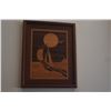 Image 2 : VINTAGE MARQUETRY INLAY WALL ART, SAILBOAT (12" X 15")