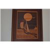 Image 4 : VINTAGE MARQUETRY INLAY WALL ART, SAILBOAT (12" X 15")