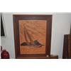 Image 2 : VINTAGE MARQUETRY INLAY WALL ART, SAILBOAT (17" X 21")