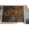 Image 2 : FRAMED VINTAGE ABSTRACT OIL PAINTING; SIGNED ABLES (61" X 51")