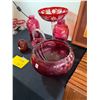 Image 3 : COLLECTION OF CRANBERRY GLASS (6 PCS)