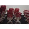 Image 3 : COLLECTION OF KING'S CROWN THUMBPRINT (AKA RUBY CROWN) WATER/WINE GOBLETS & COUPE GLASSES (23 PCS)