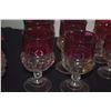 Image 4 : COLLECTION OF KING'S CROWN THUMBPRINT (AKA RUBY CROWN) WATER/WINE GOBLETS & COUPE GLASSES (23 PCS)