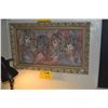 Image 1 : FRAMED OIL PAINTING ON CANVAS, FOUR CHILDREN; SIGNED P. BUTSCHI (25 1/2" X 15 1/2")