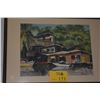 Image 2 : FRAMED WATERCOLOR PAINTING, WATERFRONT HOME W/BOATS MOORED; SIGNED HOPE (HAYWARD)