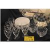 Image 1 : LENOX COLLECTION BOWLS & GLASSES & HAND PAINTED CAT PLATES (20 PCS)