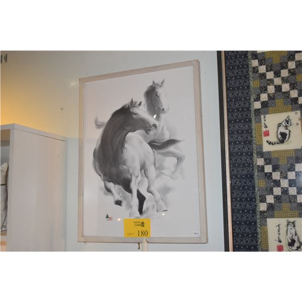 FRAMED HORSE PRINT BY J. MICHAEL (20" X 26")