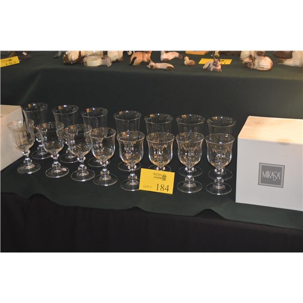 MIKASA CRYSTAL GOBLETS (23 PCS)