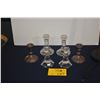 Image 1 : COLLECTION OF STERLING & CRYSTAL CANDLESTICK HOLDERS (6 PCS)