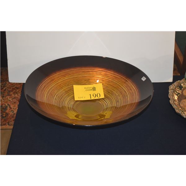 LARGE ART GLASS BOWL (17")