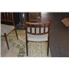 Image 10 : MID CENTURY MODERN WOOD TABLE W/1 LEAF, 6 CHAIRS & GLASS TOP