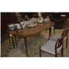 Image 3 : MID CENTURY MODERN WOOD TABLE W/1 LEAF, 6 CHAIRS & GLASS TOP