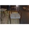 Image 7 : MID CENTURY MODERN WOOD TABLE W/1 LEAF, 6 CHAIRS & GLASS TOP