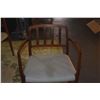 Image 8 : MID CENTURY MODERN WOOD TABLE W/1 LEAF, 6 CHAIRS & GLASS TOP