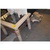 Image 3 : SIDE TABLE W/INSET GLASS TOP (30" X 26")