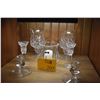 Image 1 : COLLECTION OF CRYSTAL CANDLE HOLDERS (7 PCS)