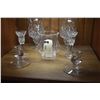 Image 3 : COLLECTION OF CRYSTAL CANDLE HOLDERS (7 PCS)