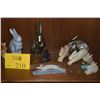 Image 1 : COLLECTION OF ASSORTED RABBIT FIGURINES (PORCELAIN, STONE, WOOD, METAL & CERAMIC) (31 PCS)