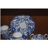 Image 2 : ROYAL CROWN DERBY BLUE & WHITE TEACUPS, SAUCERS, PLATES, CREAMER, SUGAR & DISH (17 PCS)