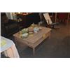Image 3 : LIGHT WOOD COFFEE TABLE W/2 DRAWERS (33" X 44" X 18")