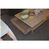 Image 4 : LIGHT WOOD COFFEE TABLE W/2 DRAWERS (33" X 44" X 18")