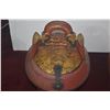 Image 5 : CHINESE RED WOOD STORAGE BASKET