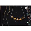 Image 3 : DESIGNER NECKLACES W/VARIOUS SEMI-PRECIOUS STONES (4 PCS)