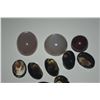Image 7 : MIXED LOT OF SEMI-PRECIOUS STONES & OTHER STONES (QUARTZ, CATS EYE, MOONSTONES, PERIDOT, ETC.) (DOES